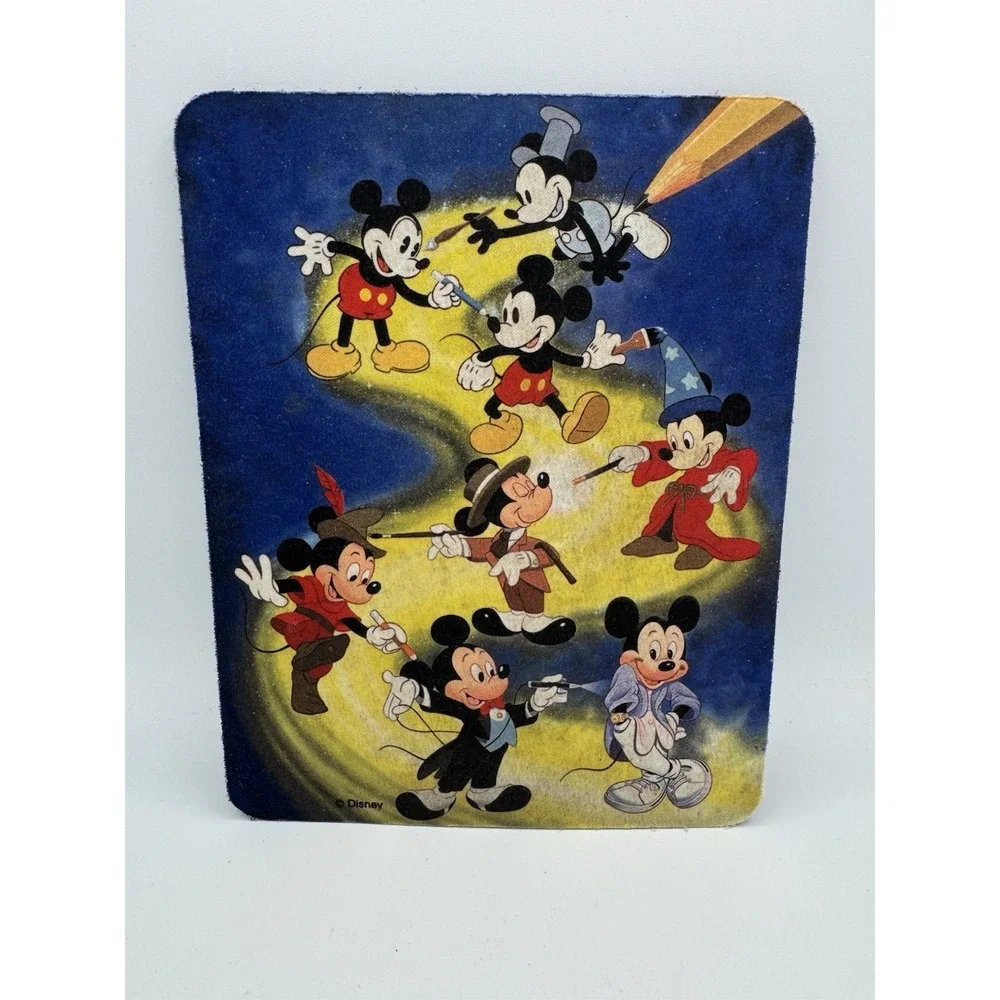 Vintage‎ Mouse Pad, Disney Evolution of Mickey Mouse 8.5x6.5 Inches